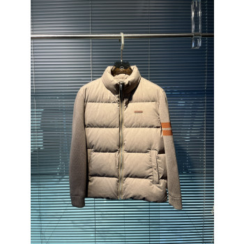 제냐 클래식 울 스플라이스 로고 다운 재킷