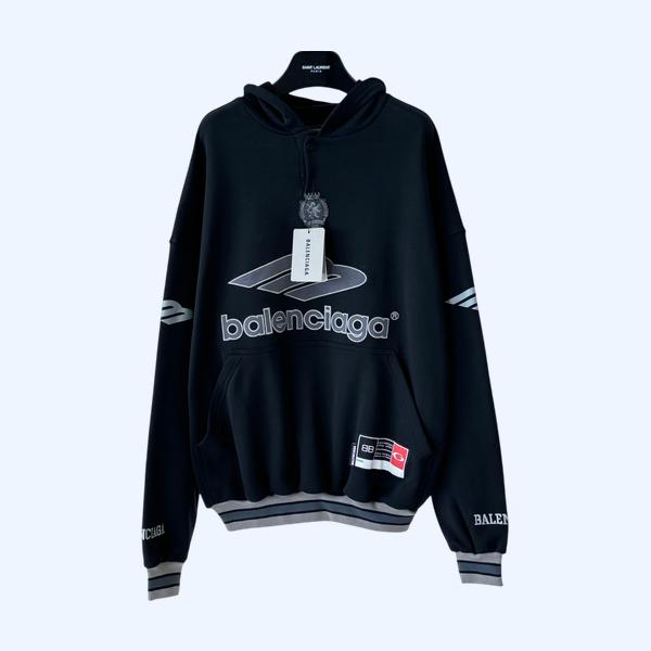 발렌시아가 풋볼 플리스 폴로칼라후드셔츠