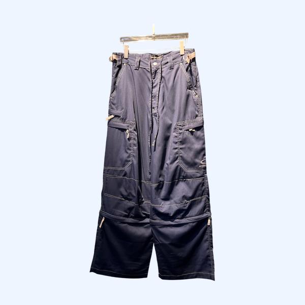 발렌시아가 하이원 루 블루 코튼 혼방 팬츠