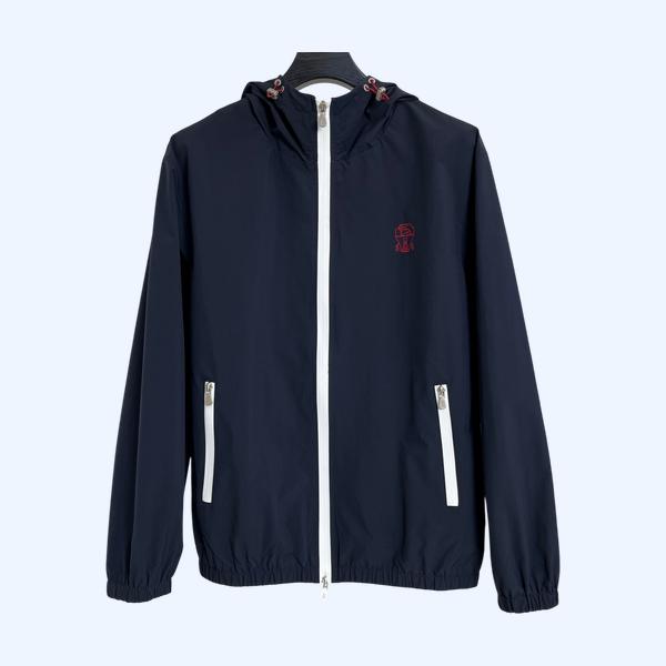 BC 플래킹 지퍼 후드 재킷