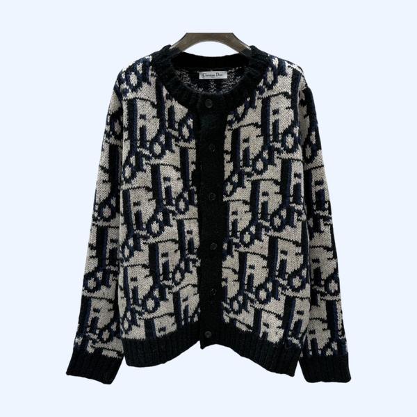 디올 문양 가디건