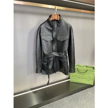 LV 럭셔리 가죽코트