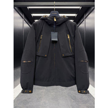 LV 스플라이스드 케커보드 후드다운재킷