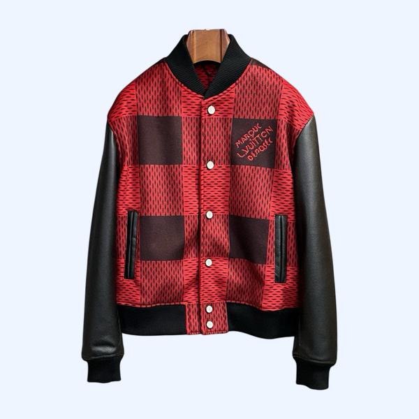 LV 체커보드 캐시미어 야구 자켓