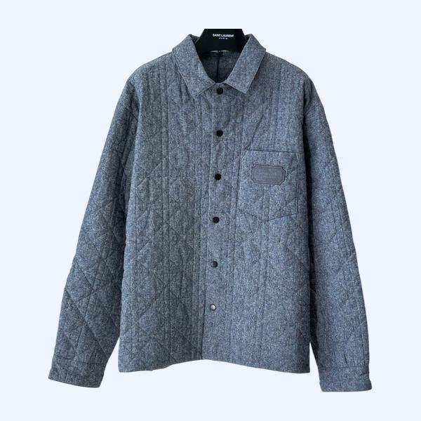 디올 플란넬 체크 싱글 블레이드 재킷