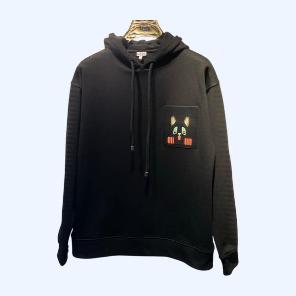 로에베 포켓 후드 후드 셔츠