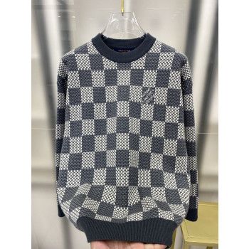 LV 체크무늬 울 스웨터