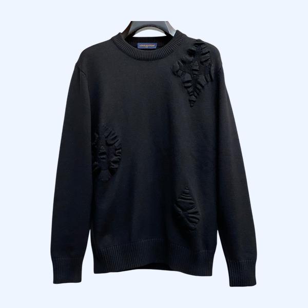 LV 혼방 라운드넥 스웨터