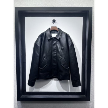 우영미 가죽 패딩재킷