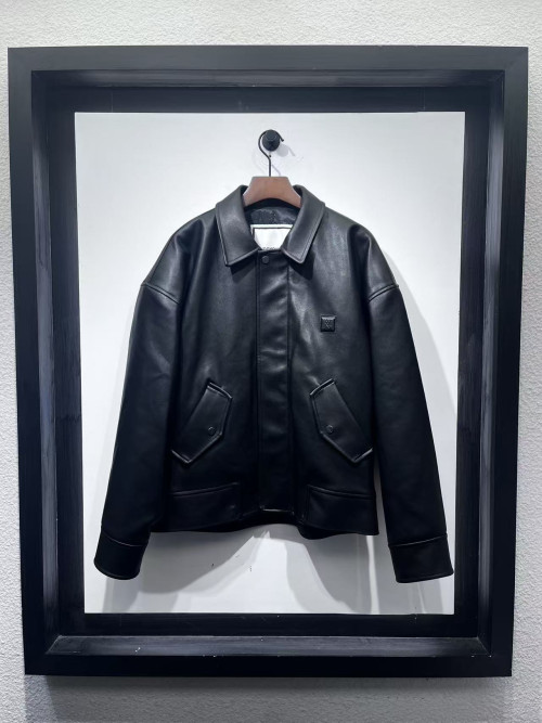 우영미 가죽 패딩재킷