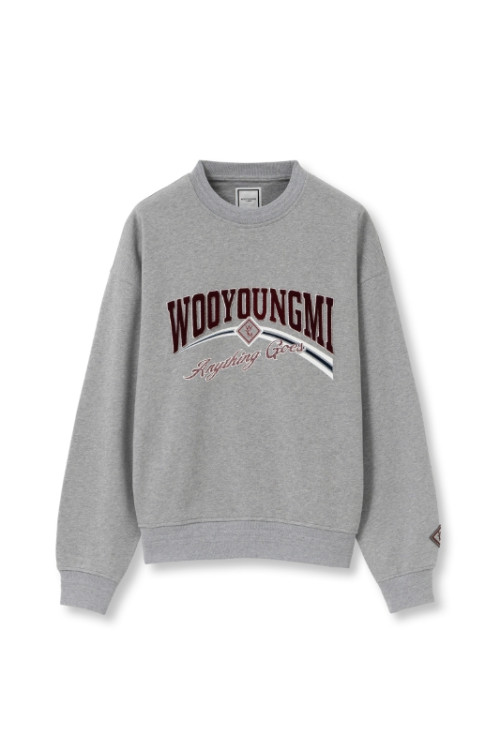 우영미 렌티큘러 로고 스웨트셔츠