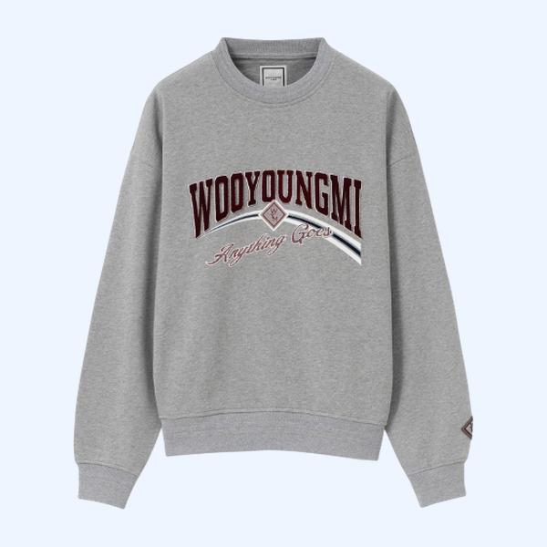 우영미 렌티큘러 로고 스웨트셔츠