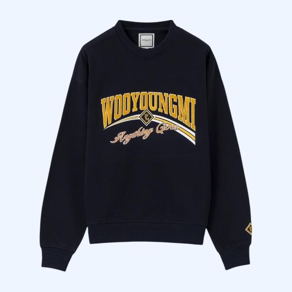 우영미 렌티큘러 로고 스웨트셔츠