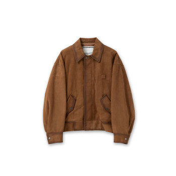 우영미 자카드 지퍼 로고 재킷