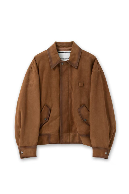 우영미 자카드 지퍼 로고 재킷