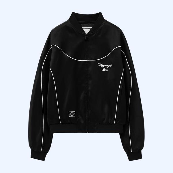 우영미 파리 로고 롤사이드 재킷