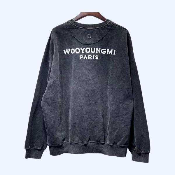 우영미 페이디드 로고 테리셔츠