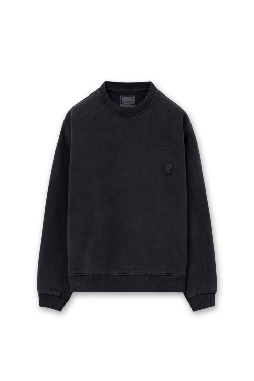 우영미 페이디드 로고 테리셔츠