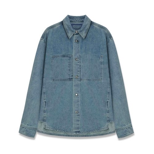 우영미 플라워 데님 셔츠