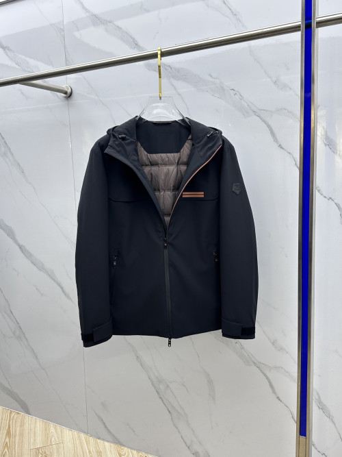 제냐 후드 다운재킷