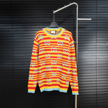 구찌 프린트 패치워크 니트