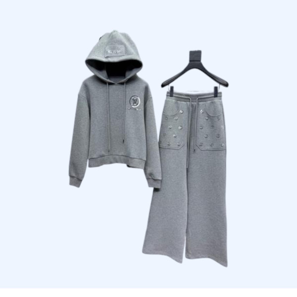 LV 스팽글 로고 스웨트 셔츠 세트