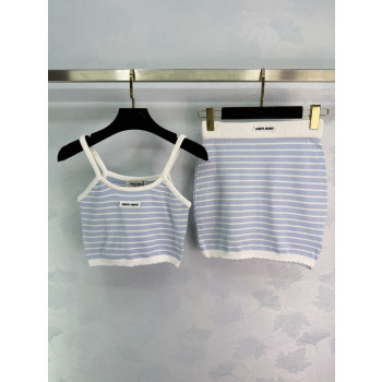 미우미우 스트라이프 니트 세트