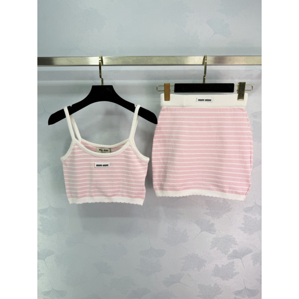 미우미우 스트라이프 니트 세트