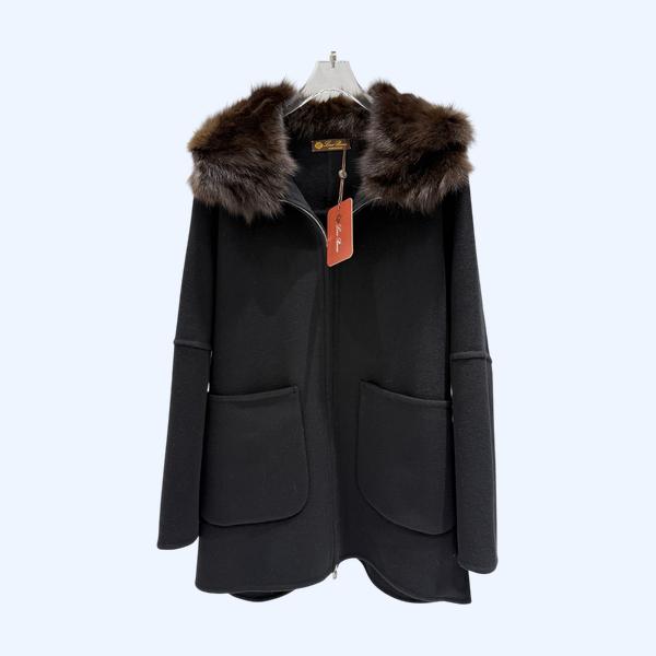 LP 세이블 모피 칼라 코트