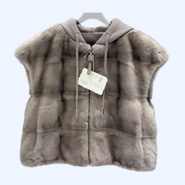 BC 후드 밍크 베스트