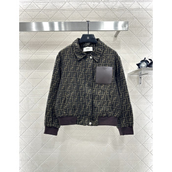 팬디 라펠 자카드 코튼 재킷