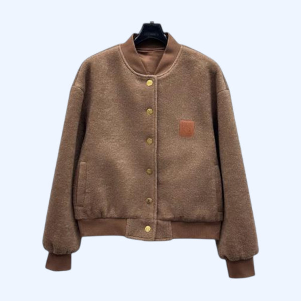 로에베 벨벳 가죽라벨 재킷