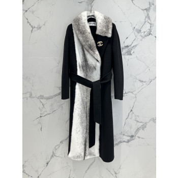 샤넬 캐시미어 밍크 칼라 코트