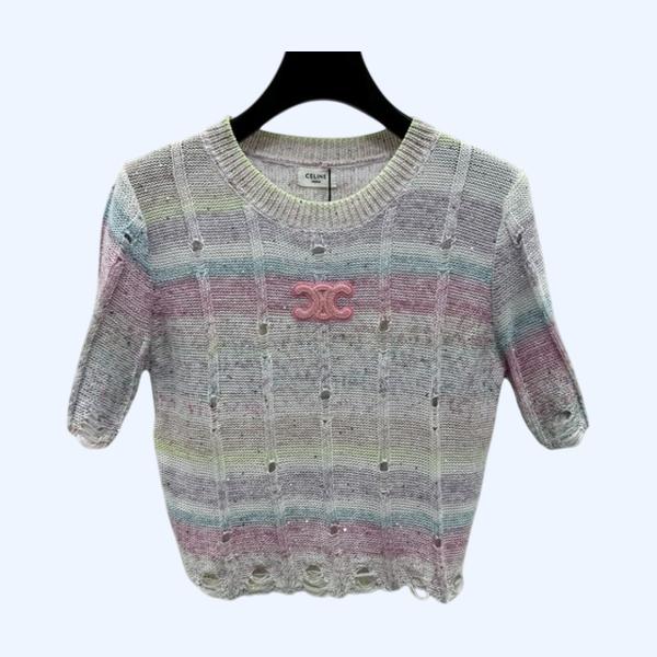 [ 셀린느 ] 25ss 로고 반팔 니트