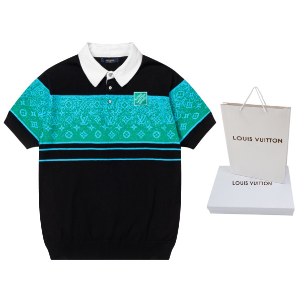 LV 자카드 소매폴로셔츠
