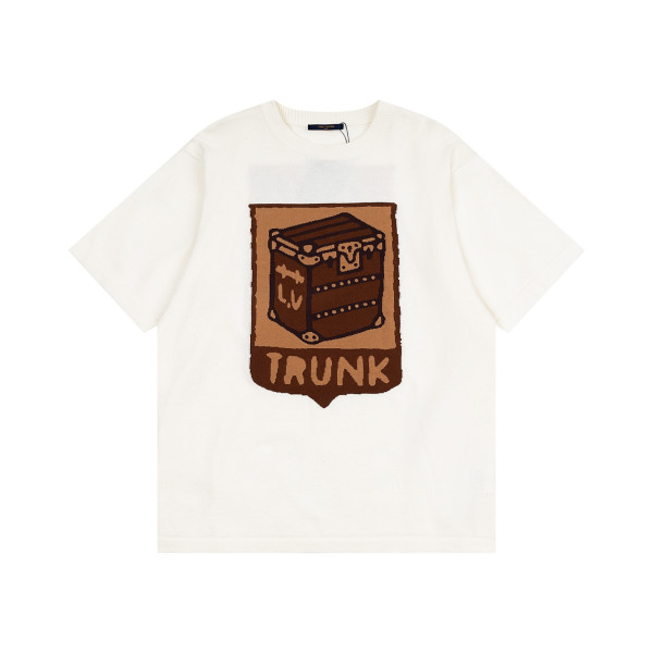 LV 트레져 체스트 자카드 크루넥 반팔티셔츠