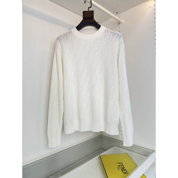 펜디 클래식 로고 라운드넥 스웨터
