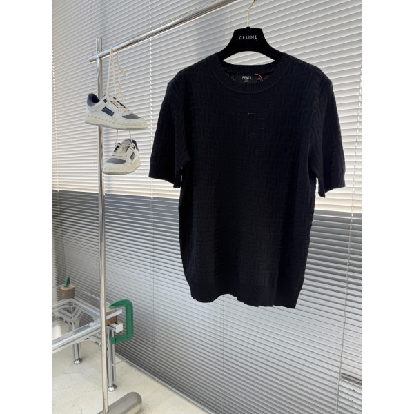 펜디 프린트 자카드 니트 반팔