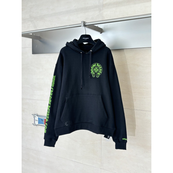 크롬하츠 말발굽 프린트 후드티