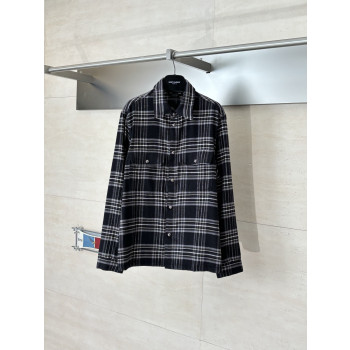 크롬하츠 플라넬 체크 라펠셔츠