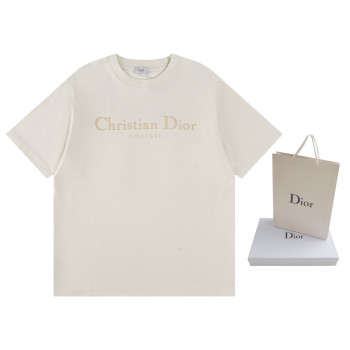 디올 그라데이션 레터 프린트 반팔 티셔츠