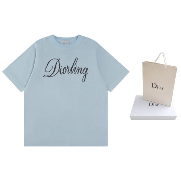 디올 로고 반팔 티셔츠