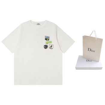 디올 마운틴 로고 반팔 티셔츠