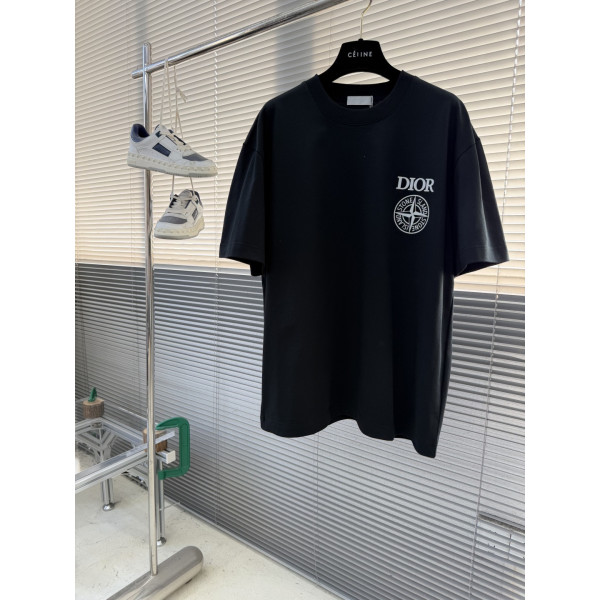 디올 커스텀 코튼 레터로고 디셔츠