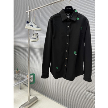 디올 클로버 코튼 투윌 셔츠