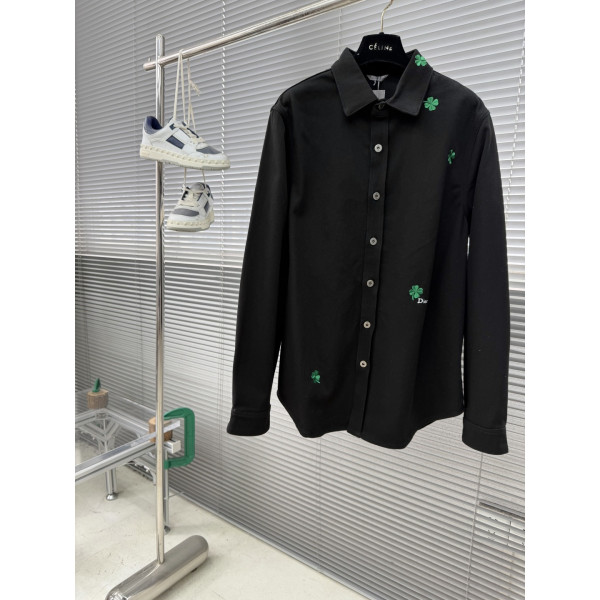 디올 클로버 코튼 투윌 셔츠