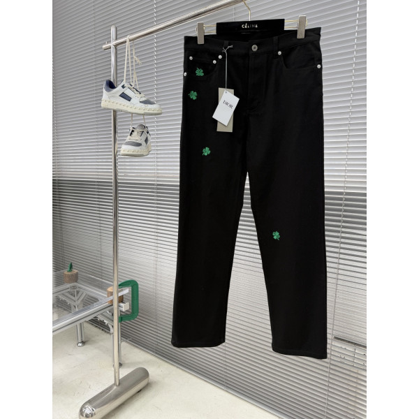 디올 클로버 코튼 투윌 팬츠