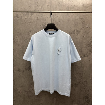 크롬하츠 플라워 패치 자수 반팔