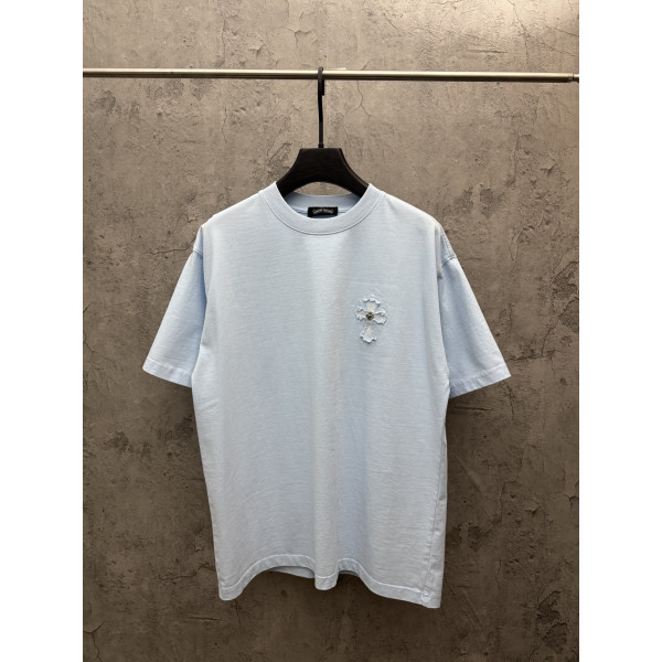 크롬하츠 플라워 패치 자수 반팔