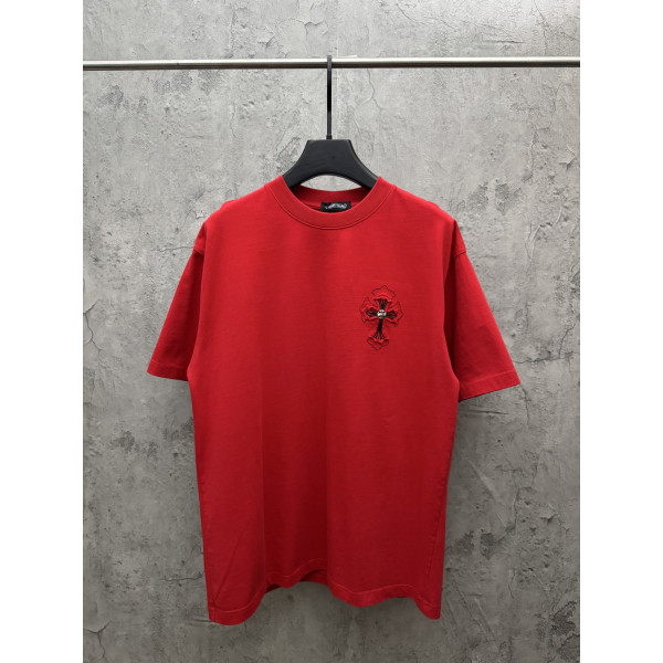 크롬하츠 플라워 패치 자수 반팔